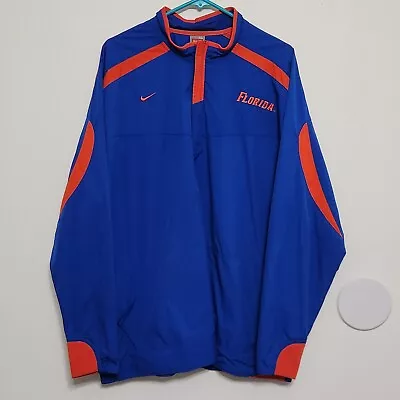 Nike Florida Gators Jacket Mens XL Blue Team Quarter Zip Pullover Official  • $29.99