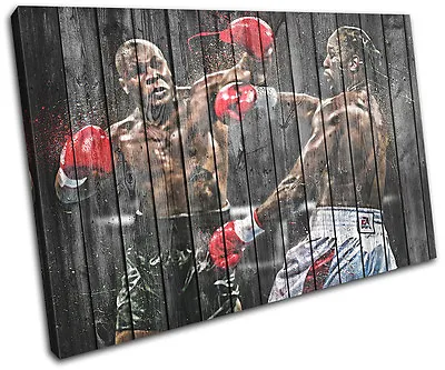 Mike Tyson Lennox Lewis Sports SINGLE CANVAS WALL ART Picture Print • £19.99