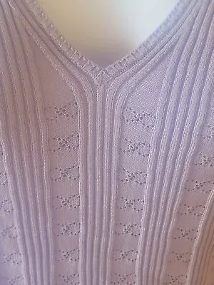 Authentic Chanel Vintage 05p Signature Cotton Lavender Top 42 • $312