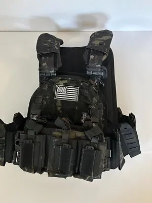 Tactical Plate Carrier Vest  Multicam- Adjustable Quick Release  Heavy Duty  • $99