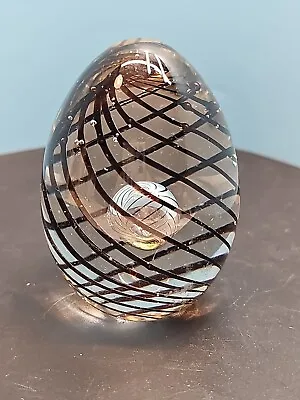 Kis Collection Paperweight Spiral With Large Bubble In Center Egg Shaped  • $7.50