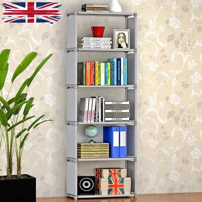 6 Tier 5 Cubes Modern Book Shelves Storage Shelf Bookcase Display Unit Organizer • £10.49