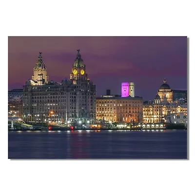 £8.99 • Buy Metal Liverpool City Sign Tin Aluminium Skyline Poster Wall Art 28x19cm D1