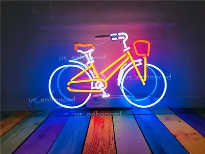 US STOCK 14 X10  Bike Beer Acrylic Neon Sign Light Lamp Decor Man Cave Bar JY • $79.98