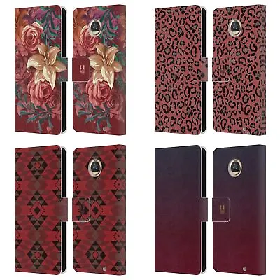 Head Case Designs Marsala Trends Leather Book Wallet Case For Motorola Phones • $18.95