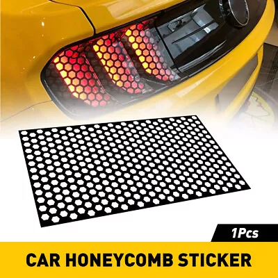 Car Rear Cover Tail Light Honeycomb Black Sticker Tail-lamp Decal Accessories US • $8.99