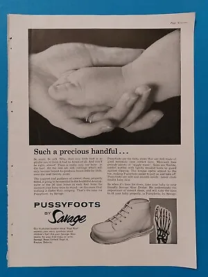 Pussyfoots Footwear By Savage Shoes / Pablum Baby Cereals - 1962 Print Ad  • $7.29