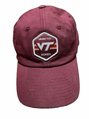 VIRGINIA TECH VT HOKIES Maroon Cotton Adjustable Hat NWOT • $10