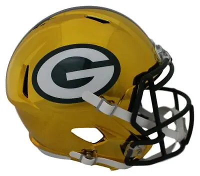 Green Bay Packers Full Size Chrome Speed Replica Helmet New In Box 11662 • $329.99