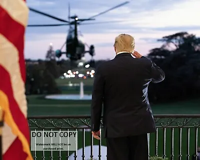 Donald Trump Salutes Marine One After Returning From Hospital 8x10 Photo (ab988) • $8.87