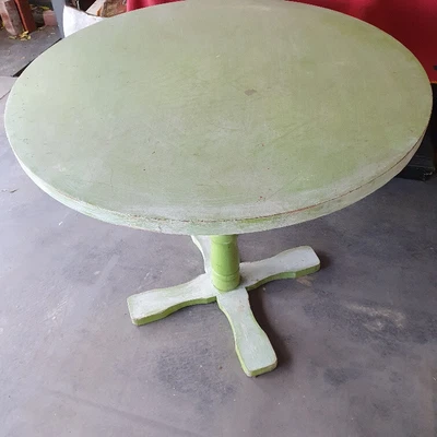 $40 • Buy Round Dining Or Work Table With  Distressed  Finish. 90cm Diameter X 75cm High.
