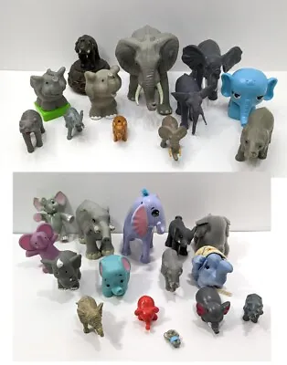 Elephant Figurines Vintage 30 Pc Lot Circus Zoo Dioramas Miniatures Plastic Deco • $22.99