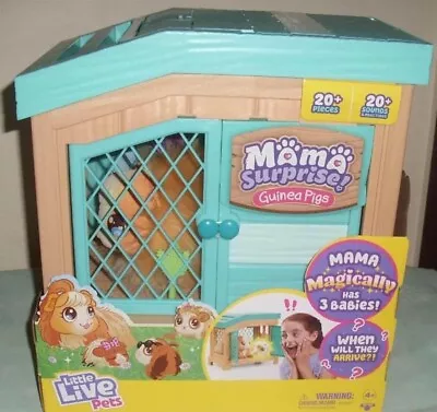 Little Live Pets Mama Guinea Pig With Hutch And 3 Surprise Babies • $31