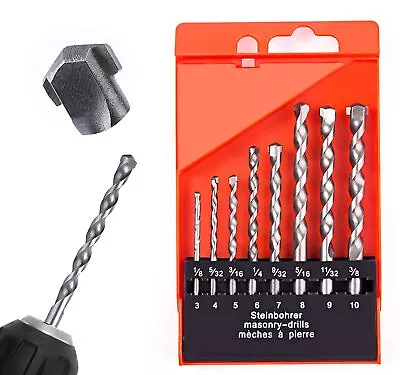 16-PCS11/32 - 1/4  Masonry Concrete Carbide Tip Quick Connect Impact Drill Bits  • $15.99