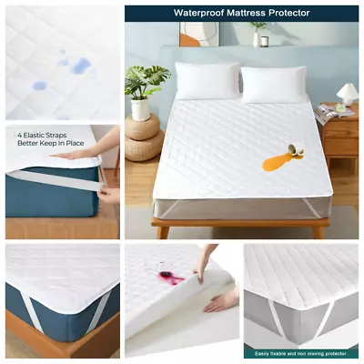 Mattress Protector Queen Size Waterproof Mattress Protector King Mattress Pads • $14.99