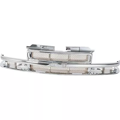 Grille For 98-2004 Chevrolet S10 98-2005 Blazer Chrome Plastic • $143.69