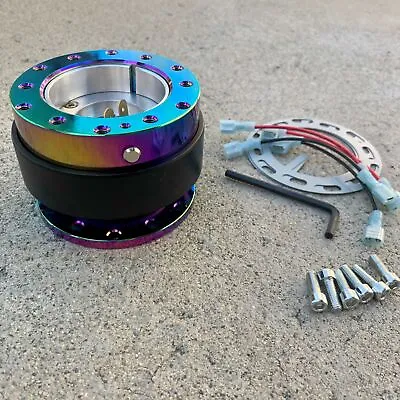 6 Hole Universal Car Steering Wheel Quick Release Hub Adapter Neochrome • $33.24