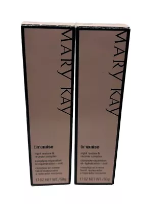 Set Of 2 Mary Kay Timewise Night Restore & Recover Complex 1.7oz Combo/Oily Skin • $38.95