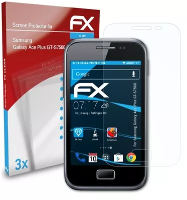 AtFoliX 3x Screen Protector For Samsung Galaxy Ace Plus GT-S7500 Clear • £11.89