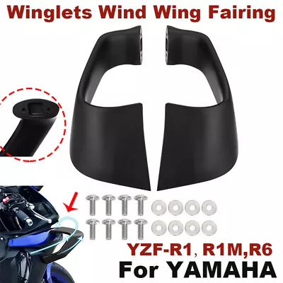 Winglets Wind Wing Fairing Set For YAMAHA YZF-R1/ R1M 2015-2022YZF-R6 2017-2022 • $200.40