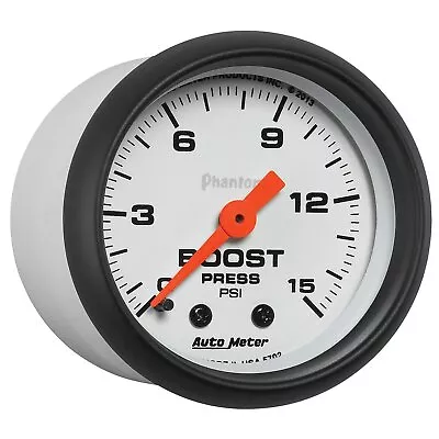 Auto Meter 5702 Phantom 2-1/16  0-15 PSI Mechanical Boost Gauge • $79.30