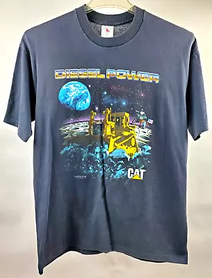 Vtg 1988 80s CAT Caterpillar  DIESEL POWER  Moon Space Single Stitch Shirt Large • $50