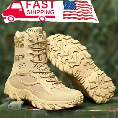 Military Tactical Boots Wear Resistant Combat Boots Outdoor Hiking • $49.87