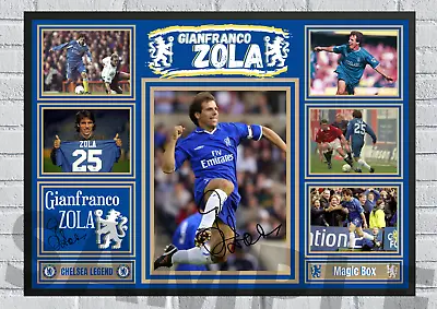 £18.99 • Buy Gianfranco Zola Chelsea FC A4/A3 Football Memorabilia/Collectable Signed #156