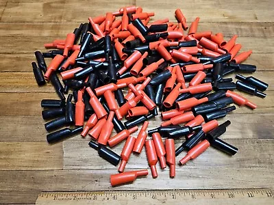 Mueller Copper Electrical Alligator Clip Insulators 120pc LOT Mixed Blk & Orange • $0.99