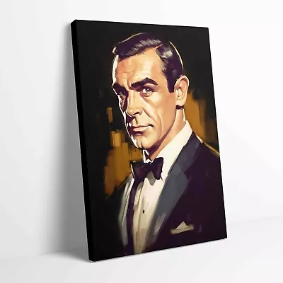 007 James Bond Sean Connery Stretched Canvas Or Unframed Poster Art More Sizes • £12.99