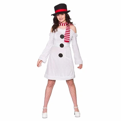 £5.95 • Buy Ladies SWEET SNOWMAN Fancy Dress Costume Christmas Xmas Stylish Adult Scarf Hat