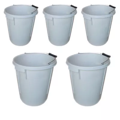 5 X 25L PLASTERERS MIXING BUCKET 25 LITRE PLASTERING BUILDERS WATER TUB HANDLE • £34.99