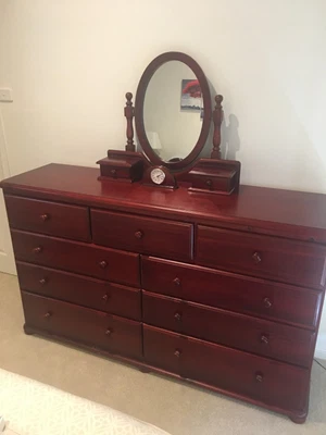 $300 • Buy Tallboy Dresser And 2 Bedside Drawers