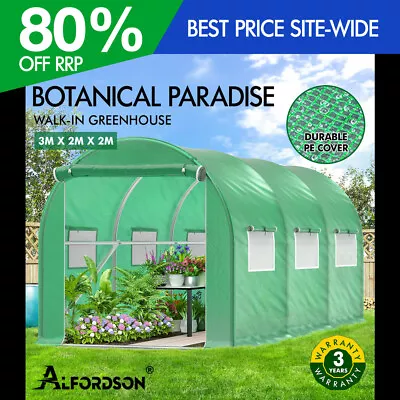 ALFORDSON Greenhouse Dome Shed Walk In Tunnel Plant Garden Storage Cover 3x2x2M • $89.95