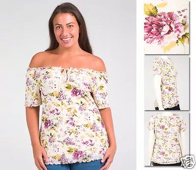 NEW Zaftique RUFFLE DIVA TOP Boho FLORET 0Z 1Z 2Z 3Z / 14 16 20 24 L XL 1X 2X 3X • $38.99