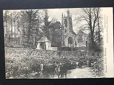 Old Cornish Postcard Mawgan Church Newquay Cornwall • £5.50