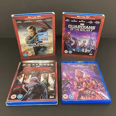 Marvel Captain America Guardians Of The Galaxy Avengers 3D Blu-Ray Movie Bundle • £11.99