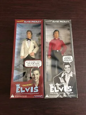 Two Talking Elvis Presley 12  Action Figures NIB - 2003 May Not Talk See Notes • $25