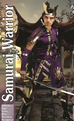 Mens Adult Samurai Warrior Costume . Size Large. Ninja Costume Purple • $34.99