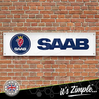 SAAB Banner Garage Workshop Sign Printed PVC Trackside Display • $15.78