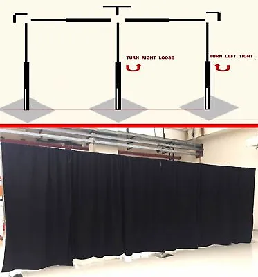 ADJUSTABLE WEDDING BACKDROP KIT 10 FT TALL X 20 FT- 50FT WIDE PIPE WITHOUT DRAPE • $350