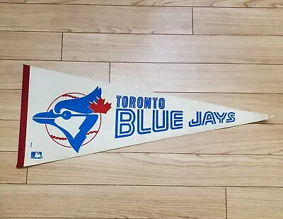 Vtg 1977 Toronto Blue Jays Pennant Flag Rare Felt Full Size Baseball MLB White • $24.99