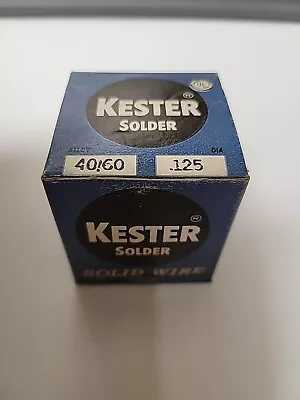 Vintage Kester Solid Wire Solder 60/40  1.25 Diameter  1 Lb NOS • $40