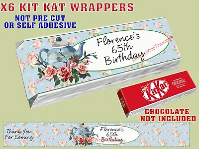£1.50 • Buy TEA PARTY Chocolate Kit Kat FRUIT SHOOT Or Water Label, Wrapper Party Bag Filler