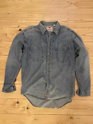 Levi’s Vintage Quality Clothing Light Blue Wash Denim Shirt. Men’s Size L. • £10