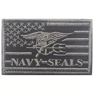 U.s. Navy Seal Team Trident Usa Flag Badge Airsoft Tactical Hook Patch #2 • $7.99