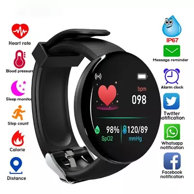 $19.99 • Buy Smart Watch Blood Pressure Heart Rate Monitor Fitness Tracker For IPhone/Android