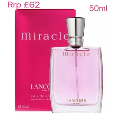 Lancome Miracle 50ml Eau De Parfum Spray - New Boxed & Cellophane Sealed Genuine • £42.99