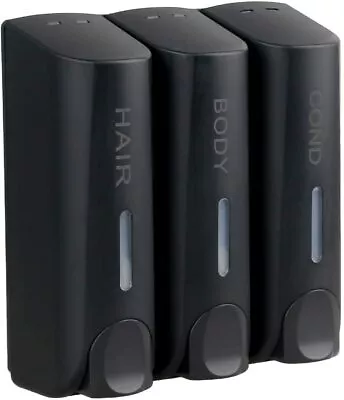 £9.99 • Buy Black Manual 350ML Soap Dispenser Wall Mounted Shower Gel Liquid Pump Hand Wash