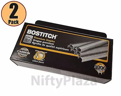 Lot Of 2 New Boxes Stanley-Bostitch B8 Staples 1/4  5000 Per Box  10000 Total • $12.39